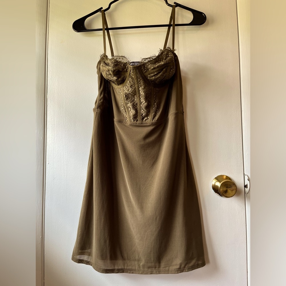 NWT Olive green urban outfitters corset dress, size Medium
